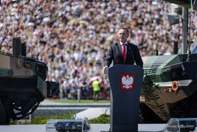 Prezydent RP na obchodach Święta Wojska Polskiego. "Dbanie o niepodległość jest dzisiaj naszym najważniejszym zadaniem"